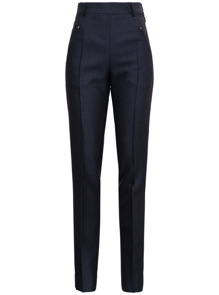 Anthracite Grey Tailored Pants Wool Blend Mohair Trousers