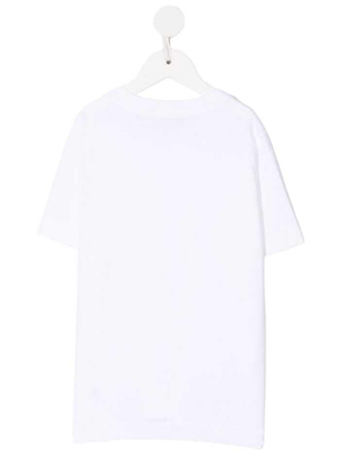 Stone Island Kids Boys Yellow Cotton T-Shirt With Logo Tshirts And Polo Shirts