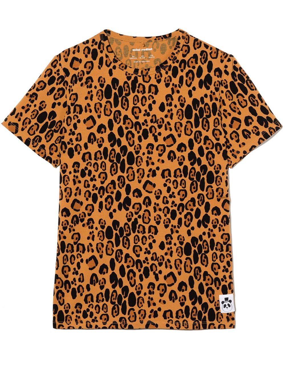 Basic Leopard Ss Tee Beige Lyocell Elastane Tshirts And Polo Shirts