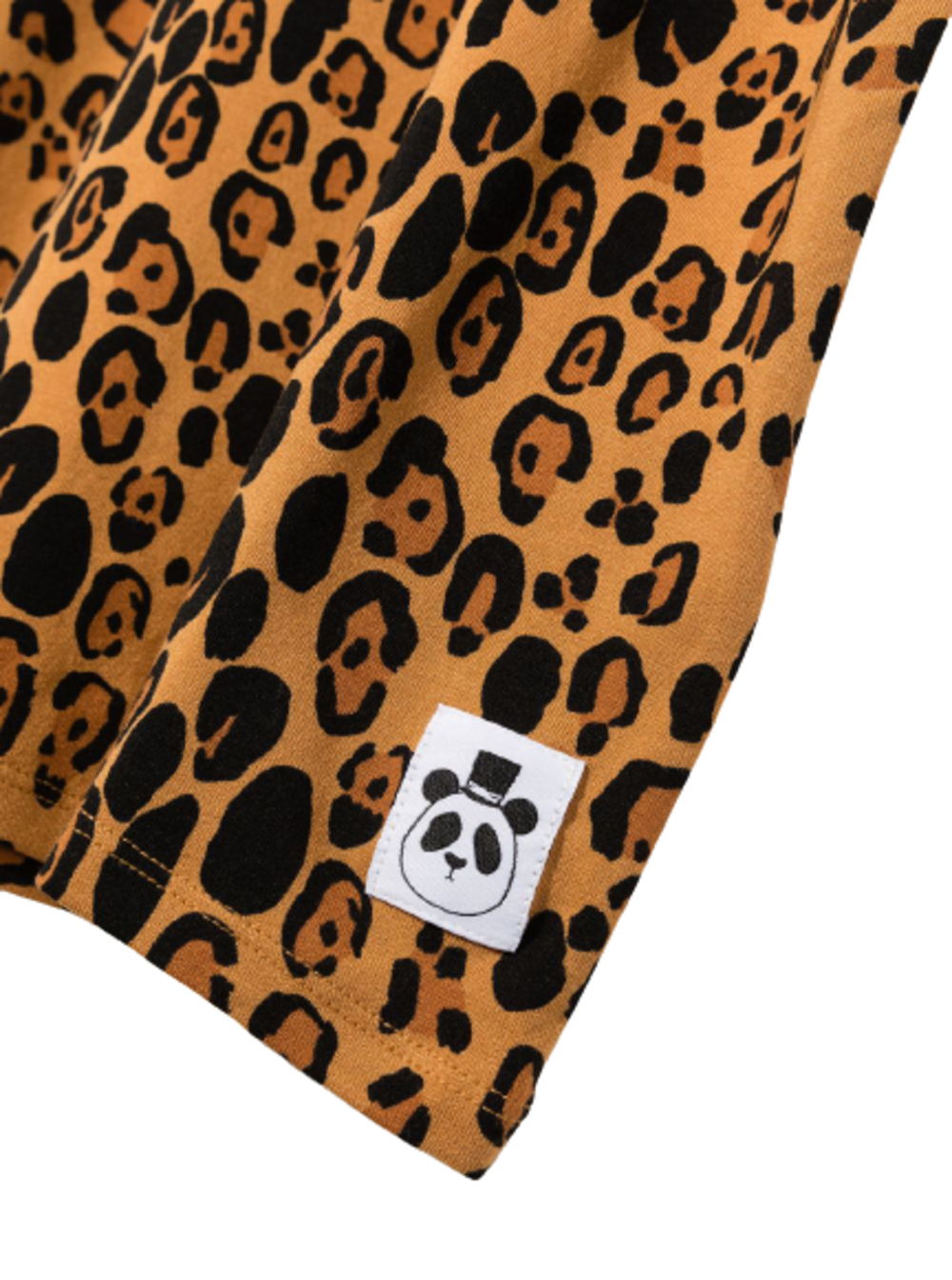 Basic Leopard Ss Tee Beige Lyocell Elastane Tshirts And Polo Shirts