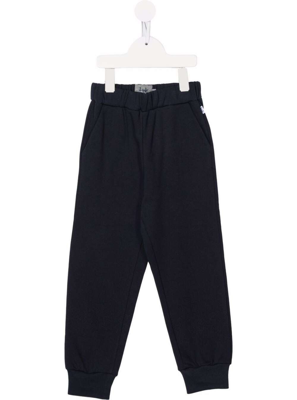 Il Gufo Kids Boys Blue Jersey Jogger With Drawstring Blu Cotton Trousers