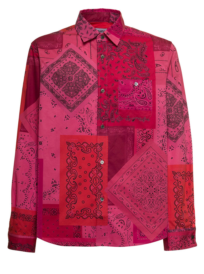 Kenzo Multicolor Cotton Bandana Printed Masns Shirts And Blouses