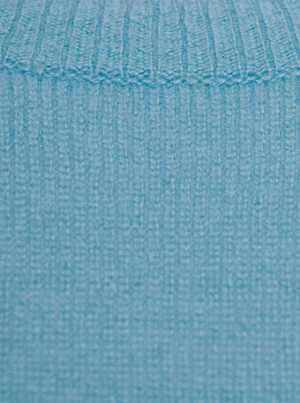 S Max Mara Women Crew Neck Cashmere Light Blue Sweater Jersey