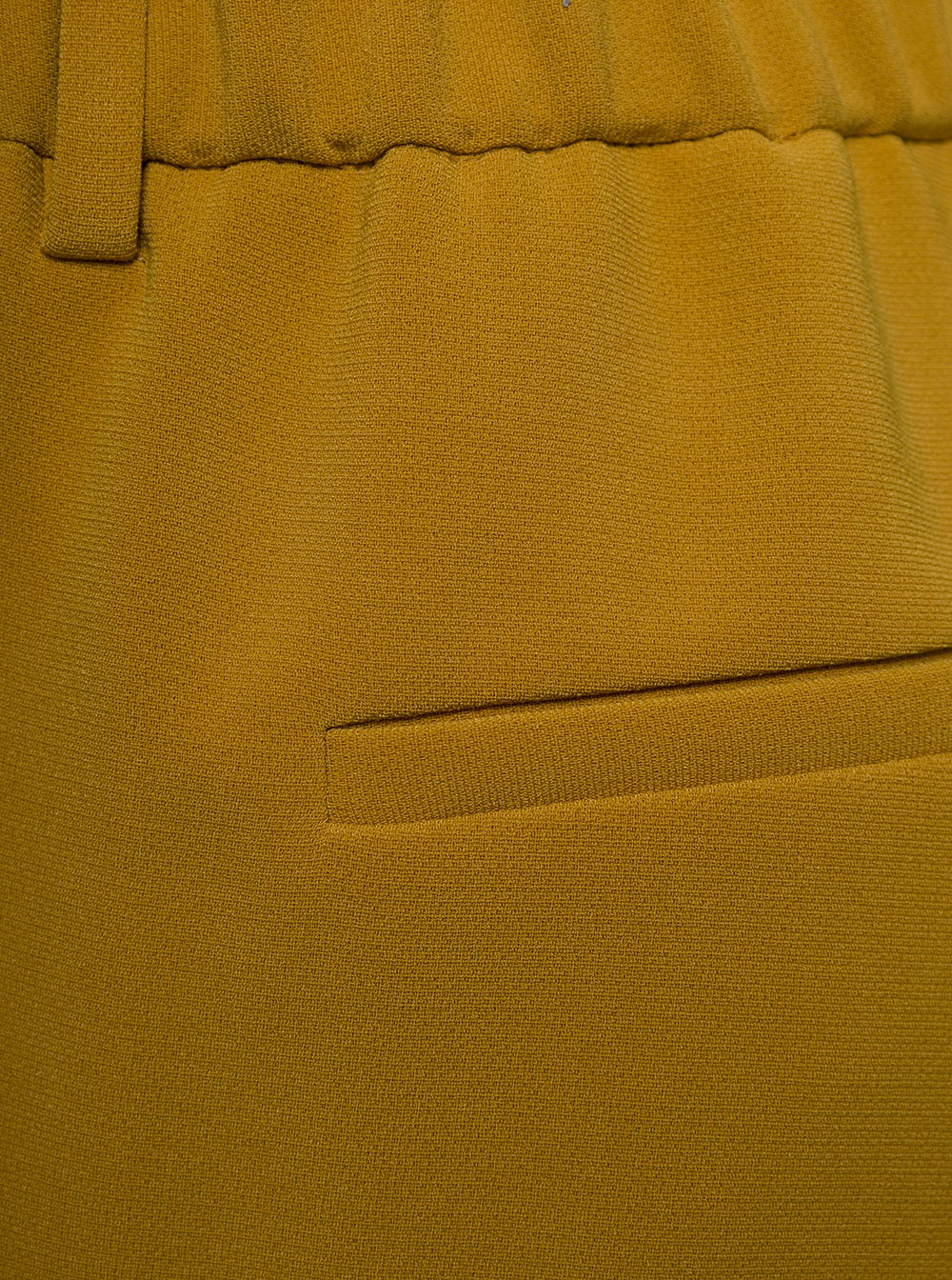 Alberto Biani Woman Mustard Colored Triacetate Trousers Yellow Polyester