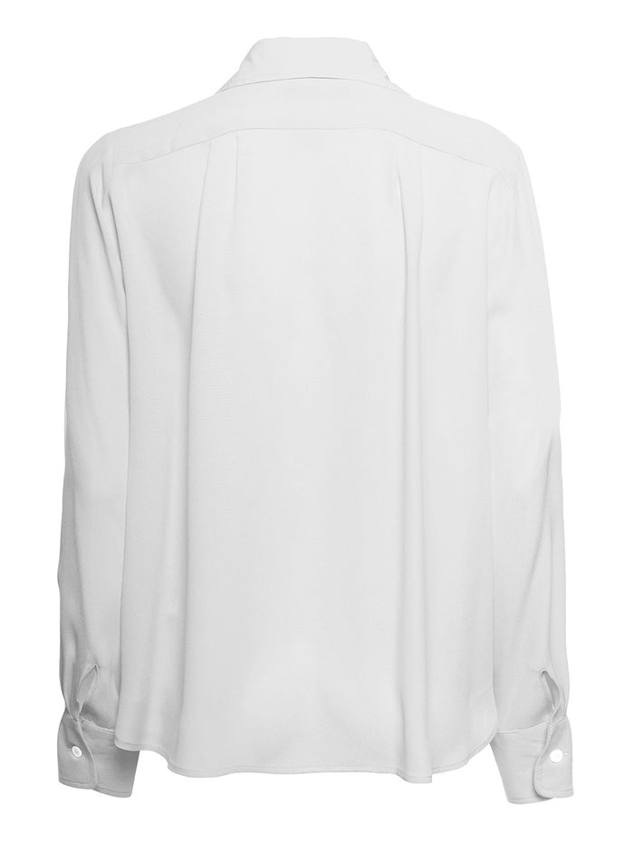 Grigfoni Woman White Silk Blend Shirt Acrylic And Blouses