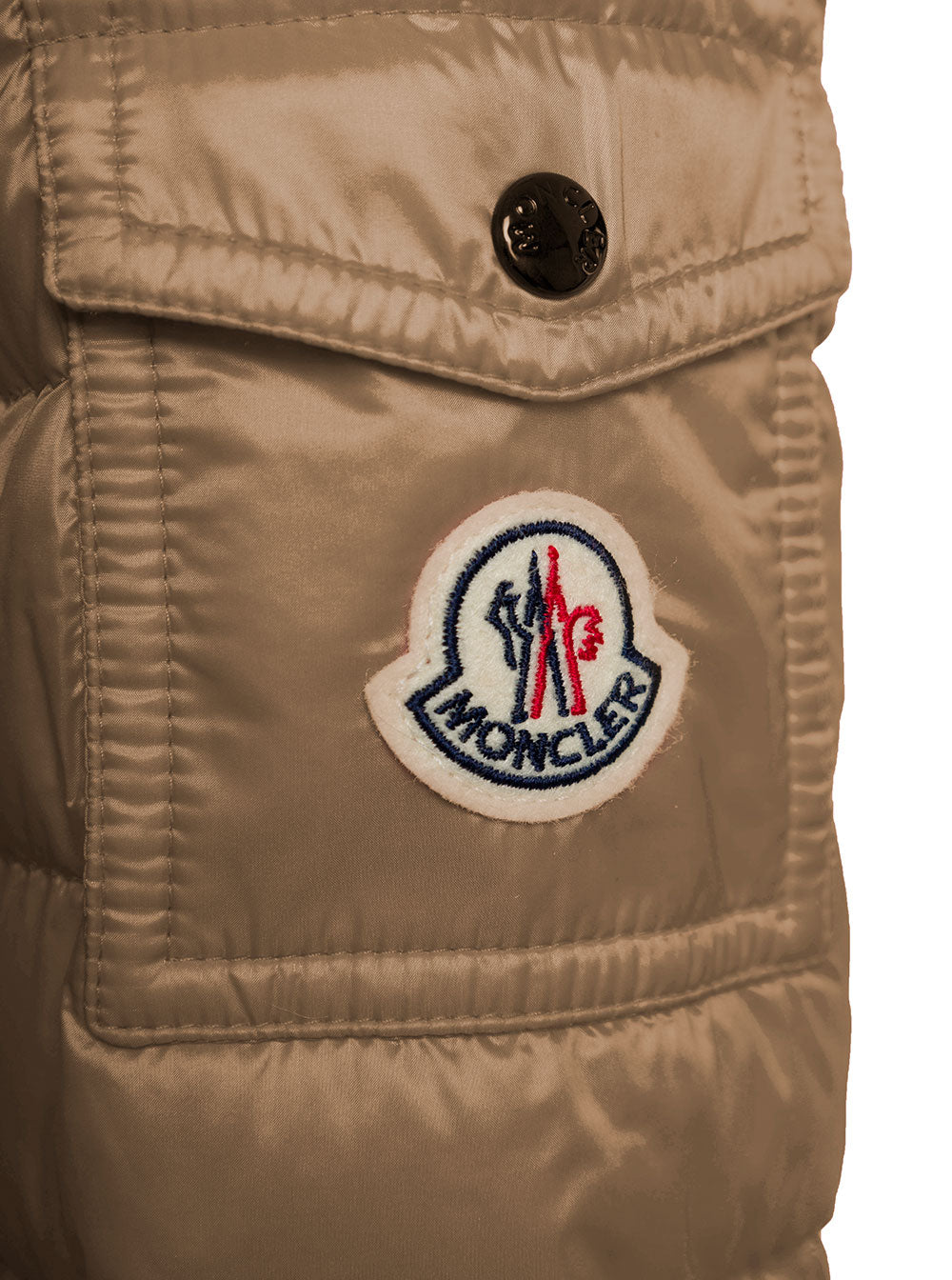 Moncler Bles Woman Beige Quilted Nylon Down Jacket