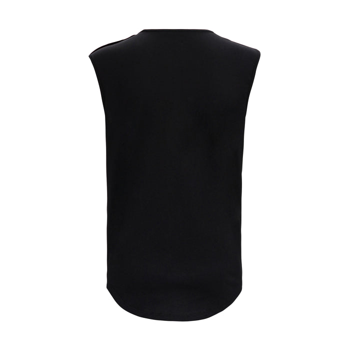 Jersey T-Shirt With Laminated Logo Print Black Tshirts And Polo Shirts