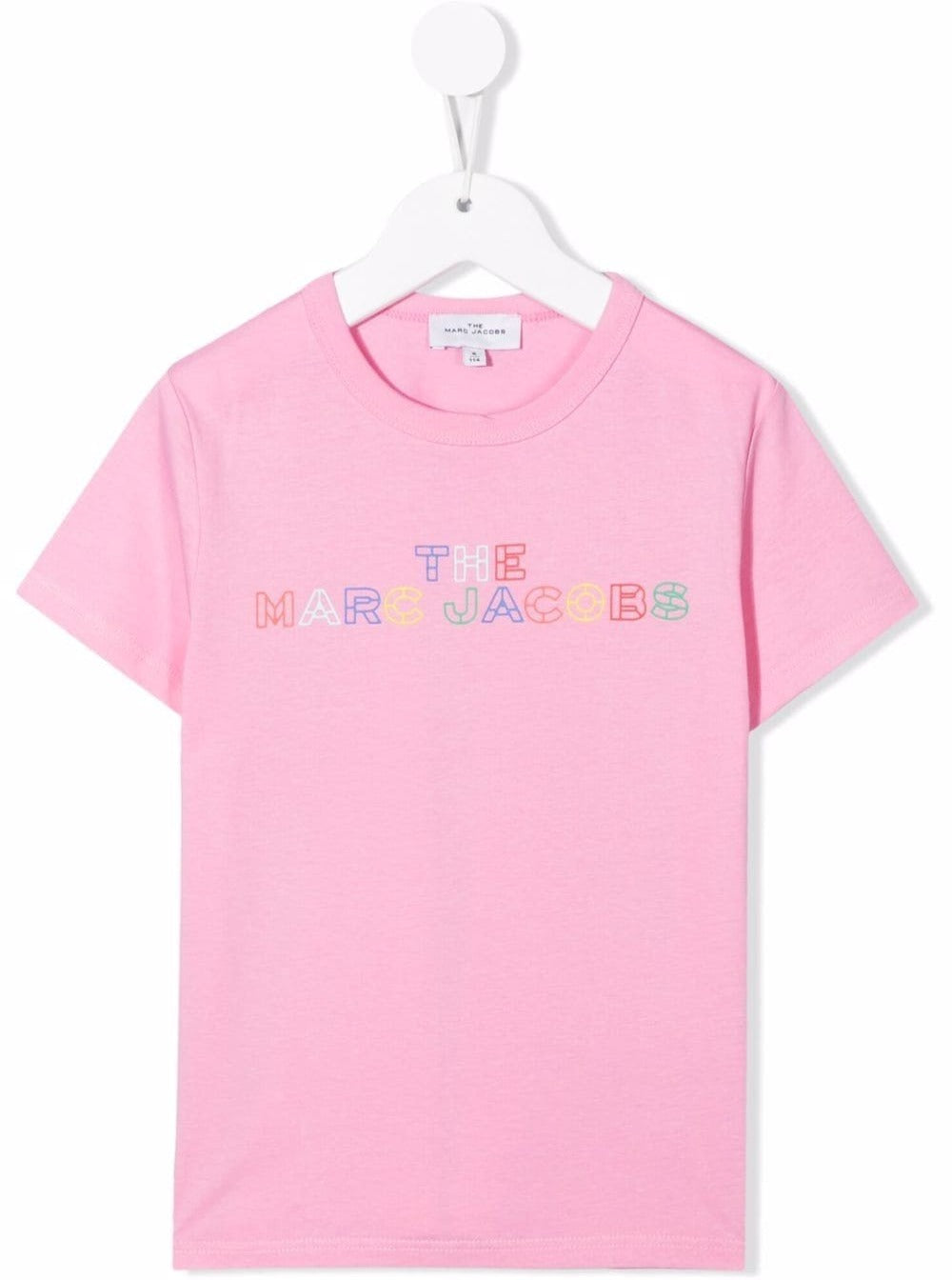Marc Jacobs Girl Pink Cotton T-Shirt With Logo Tshirts And Polo Shirts