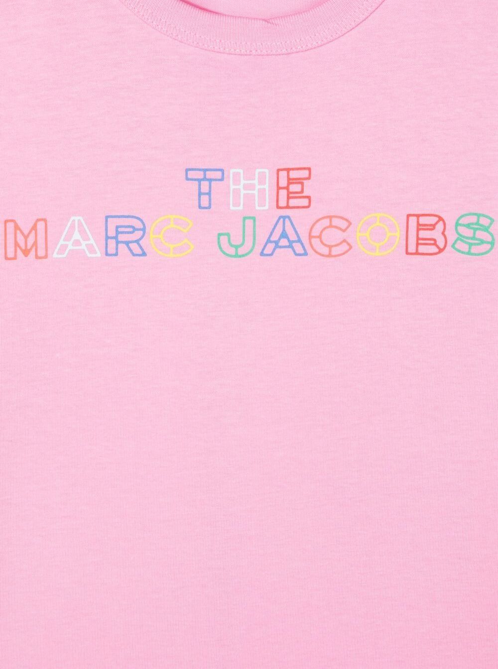 Marc Jacobs Girl Pink Cotton T-Shirt With Logo Tshirts And Polo Shirts