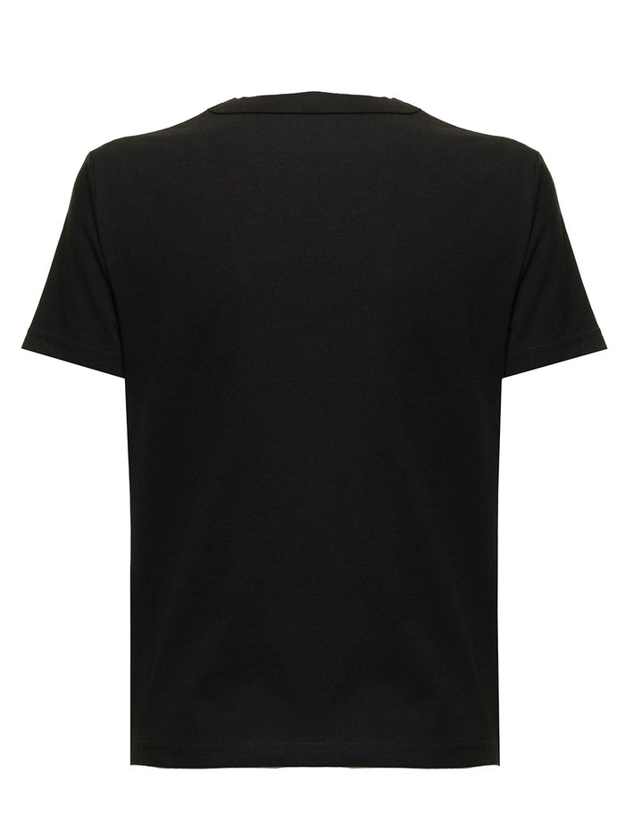 Andersson Bell Womans Black Cotton T-Shirt With Print Tshirts And Polo Shirts