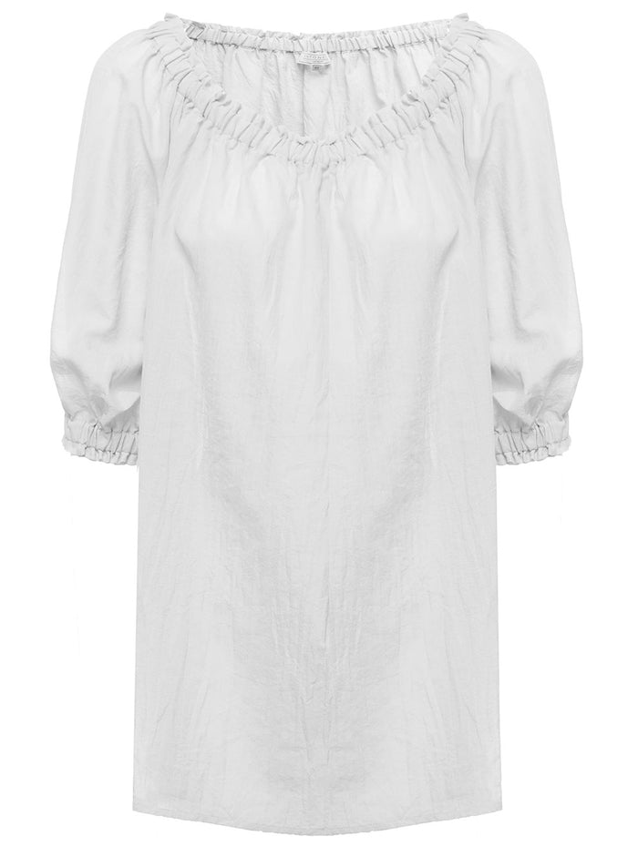 Antonelli Womans White Cotton Blouse Shirts And Blouses