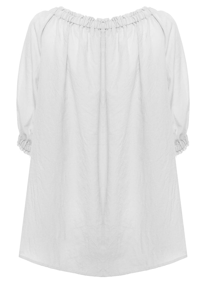 Antonelli Womans White Cotton Blouse Shirts And Blouses