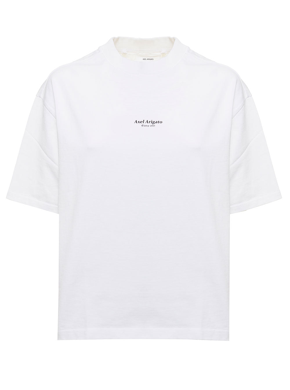 Axel Arigato Womans White Organic Cotton T-Shirt With Logo Tshirts And Polo Shirts