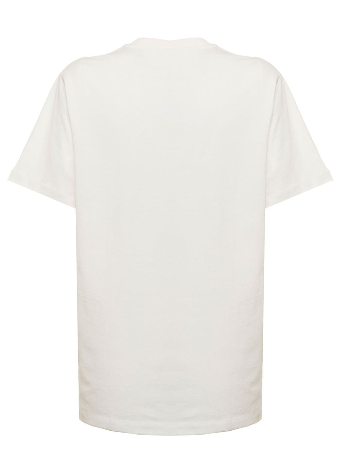Loveclub White Organic Cotton Ganni Woman T-Shirt Tshirts And Polo Shirts