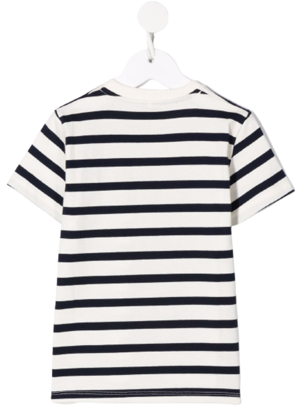 Mini Rodini Boy Lizard Striped Cotton T-Shirt With Logo White Organic Tshirts And Polo Shirts