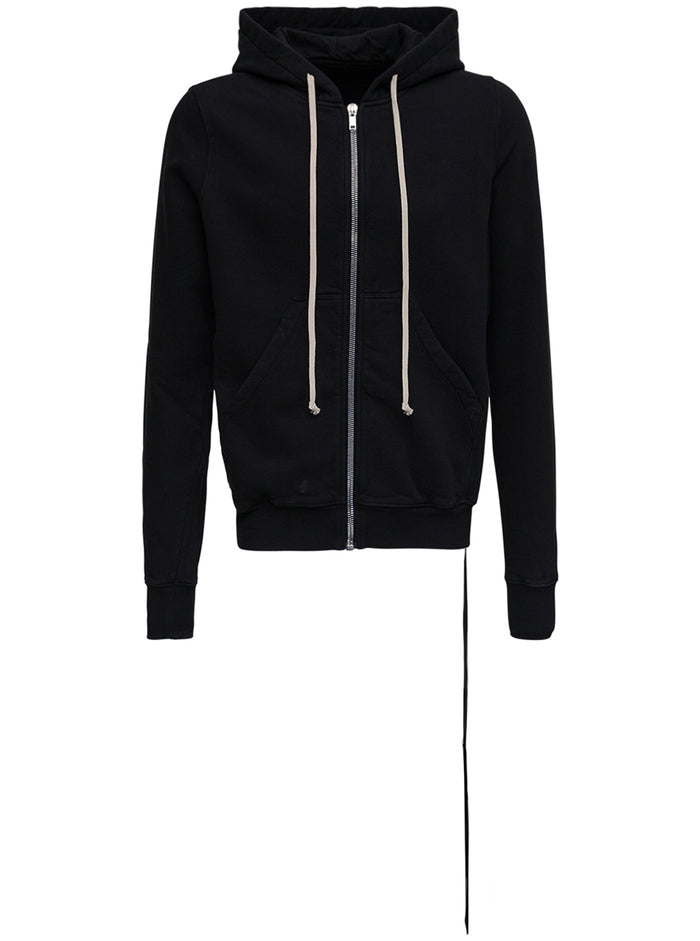 Jason Black Cotton Hoodie With Back Print Sweatshirts