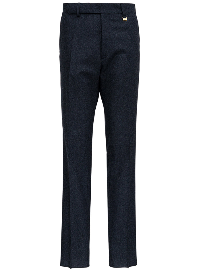 Anthracite Grey Tailored Wool Trousers