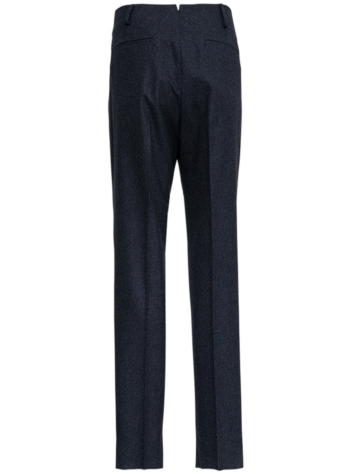 Anthracite Grey Tailored Wool Trousers