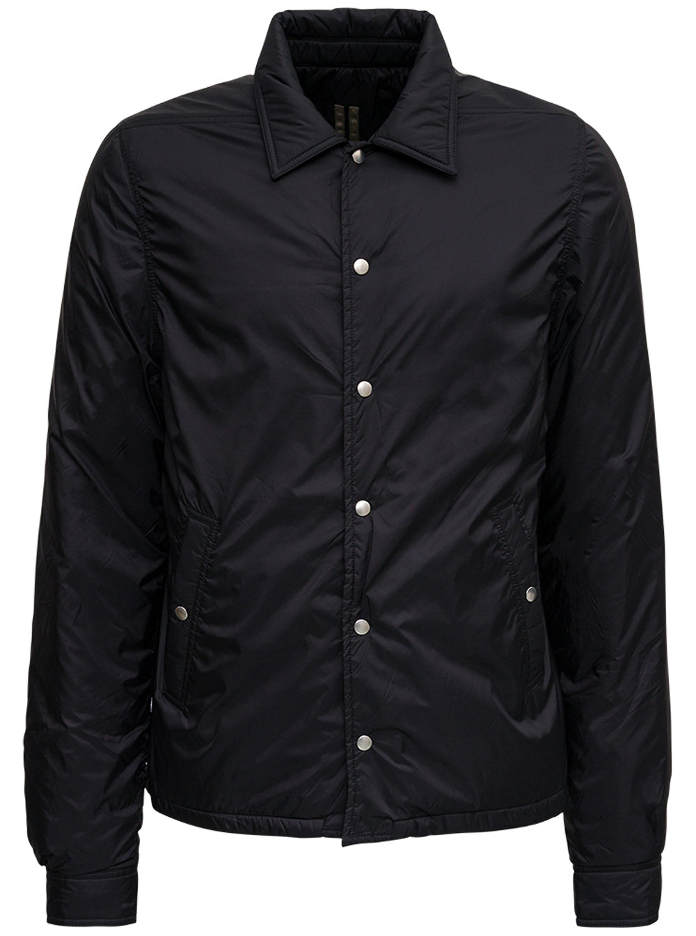 Snapfront Black Nylon Jacket Drkshdw Man Blazers