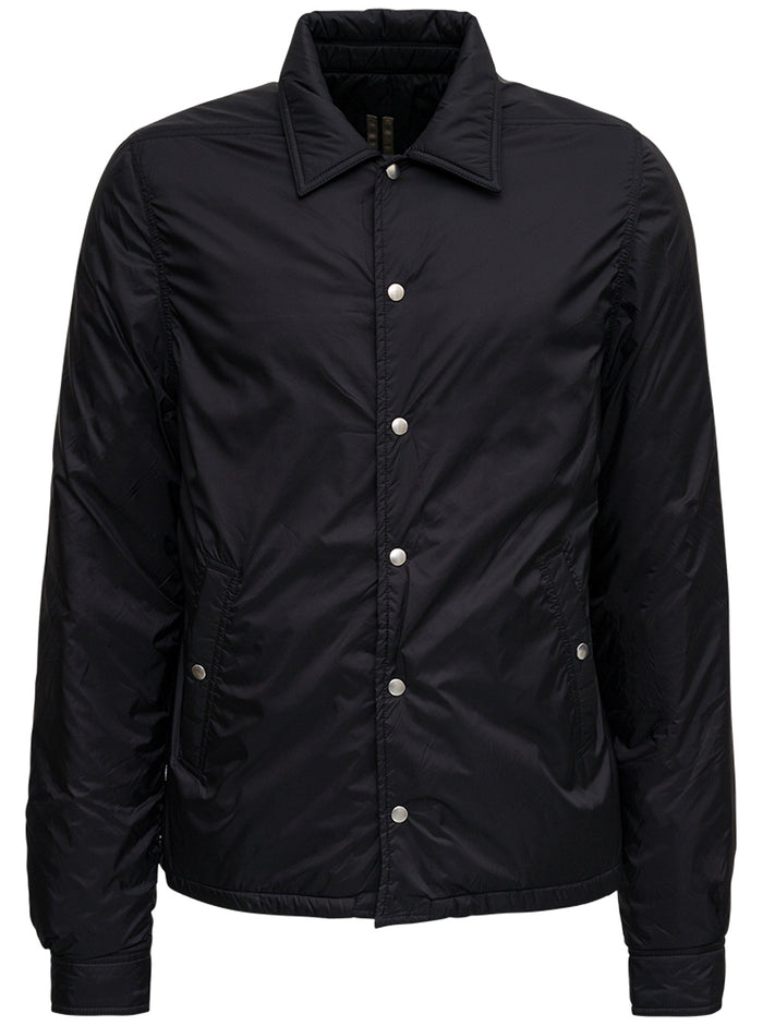 Snapfront Black Nylon Jacket Drkshdw Man Blazers