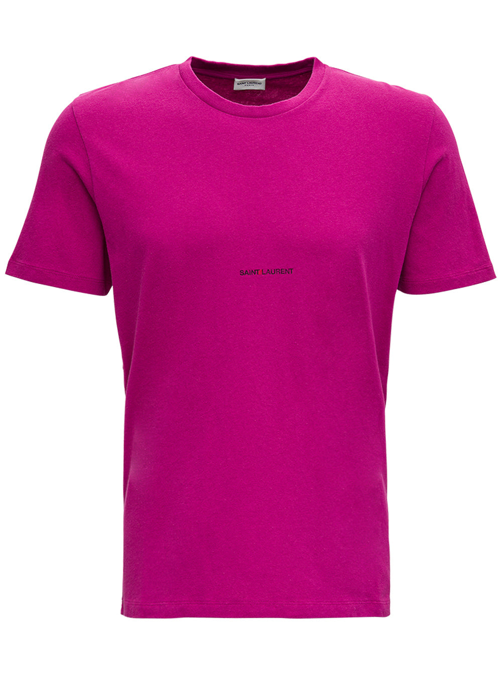 Pink Cotton T-Shirt With Logo Print Tshirts And Polo Shirts