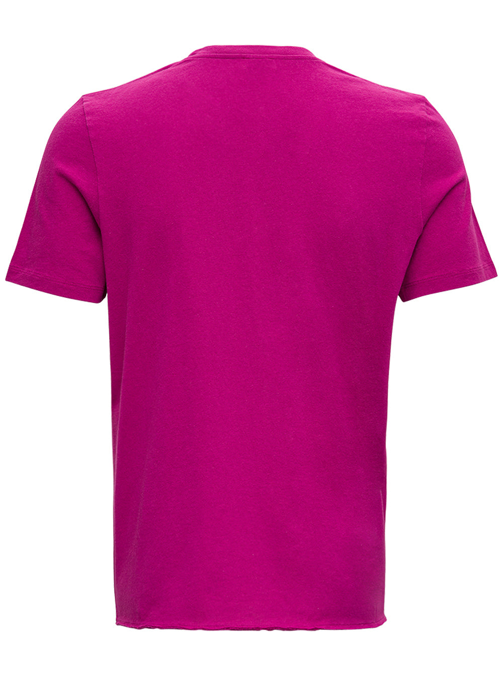 Pink Cotton T-Shirt With Logo Print Tshirts And Polo Shirts