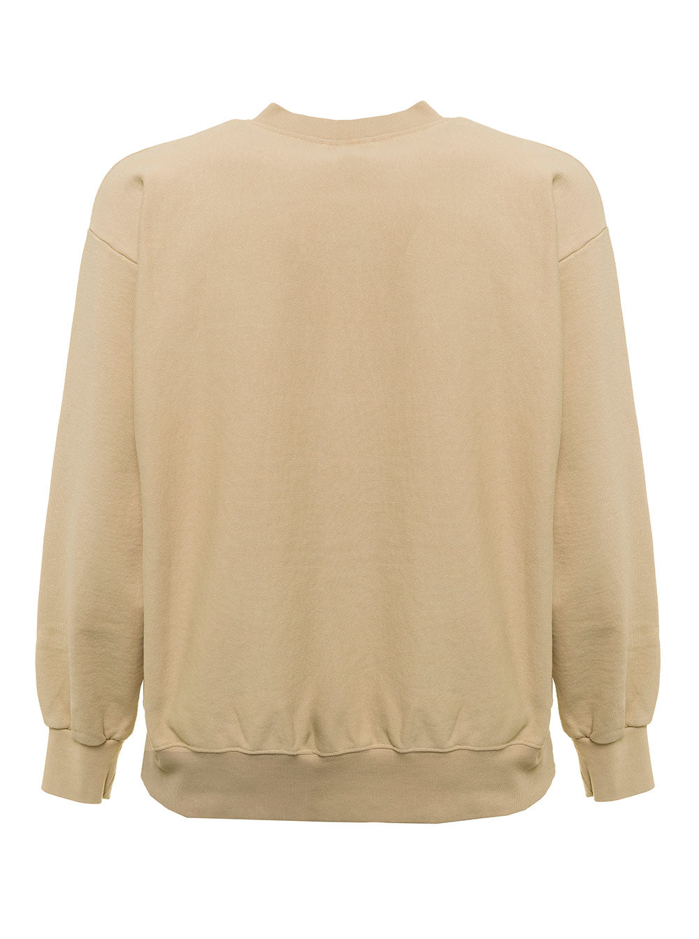 Womens Aries Beige Cotton Sweatshirt With Logo Sweatshirts