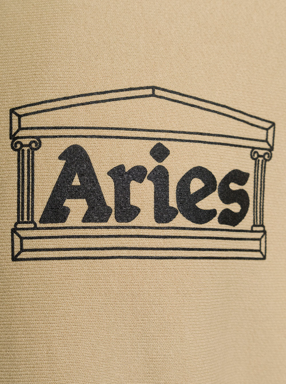 Womens Aries Beige Cotton Sweatshirt With Logo Sweatshirts