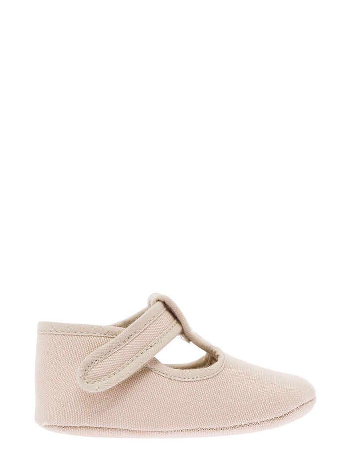 Batilas Kids Baby Boys Beige Cotton Crib Shoes Sneaker