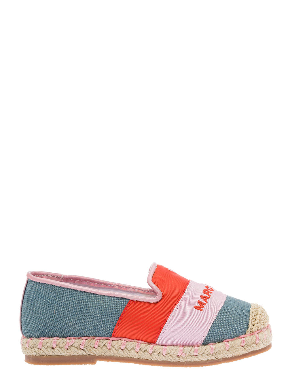 Marc Jacobs Girl Multicolor Cotton Espadrilles With Logo Insole Textile Flat Shoes