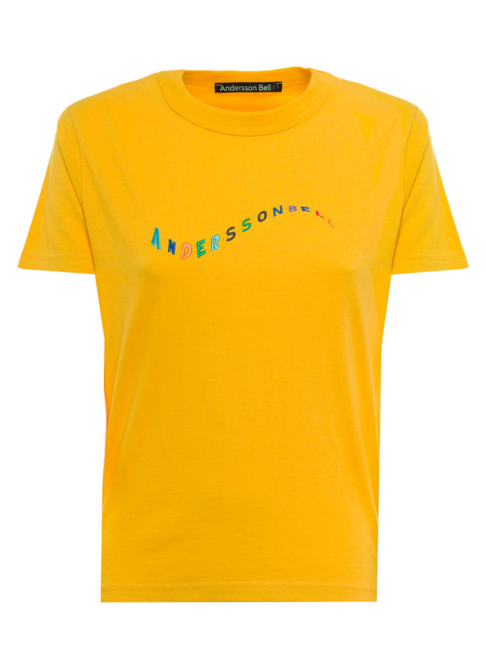 Andersson Bell Womens Yellow Cotton T-Shirt Tshirts And Polo Shirts