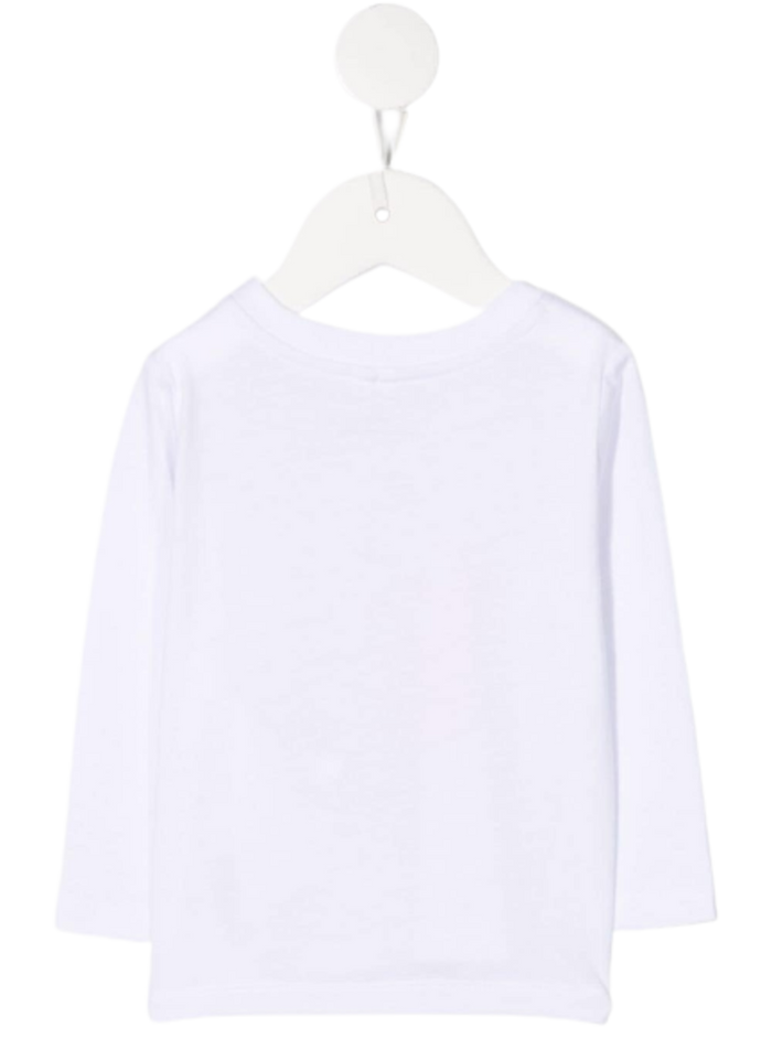 Stella Mccartney Kids Baby Boys Long-Sleeved Cotton Sweater With Sun Print White Tshirts And Polo Shirts
