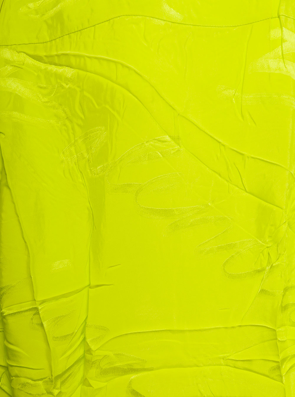 Balenciaga Woman Crinkled Yellow Satin Shirt Viscose And Blouses