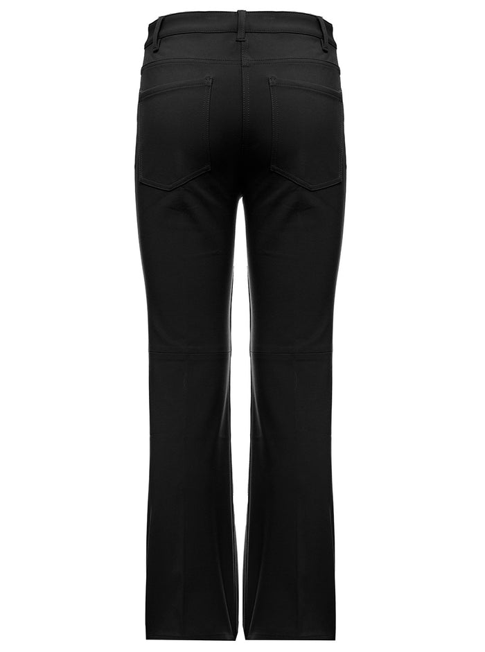 Theory Womans Black Cotton Blend Trousers Nylon Elastane