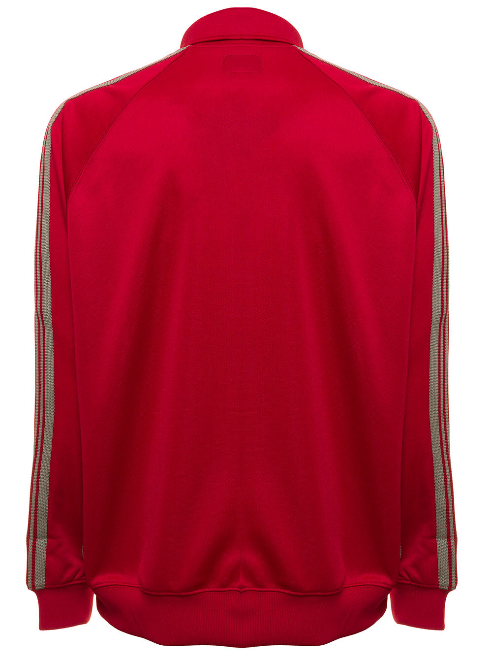Needles Man Nylon Red Sweatshirt With Stripes Polyester Sweatshirts
