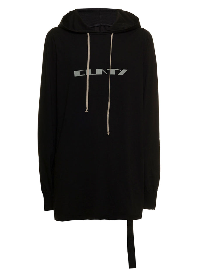 Drkshdw Man Black Cotton Hoodie With Print Sweatshirts