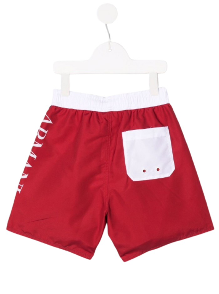 Emporio Armani Kids Boys Multicolor Nylon Swim Shorts With Logo Polyester Beachwear