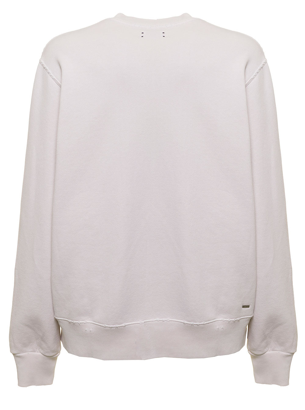 Amiri Mans White Cotton Sweatshirt With Bandana Logo Detail Sweatshirts