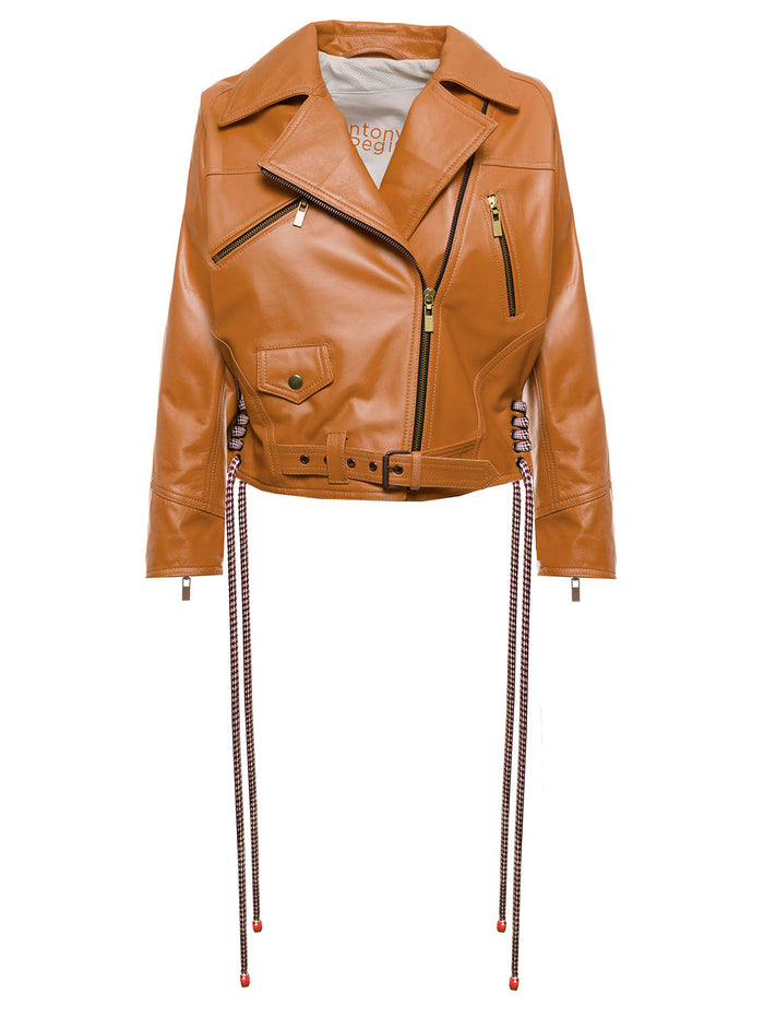 Anthony Regina Womans Brown Leather Jacket