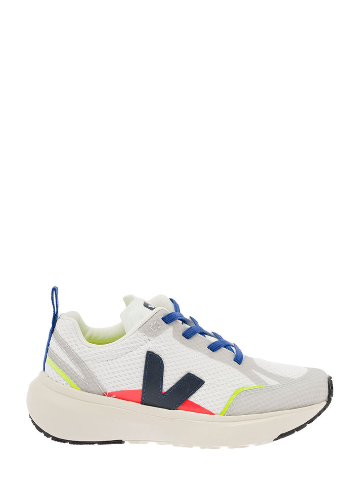 Veja Boys Canary Recycled Fabric Sneakers White Polyester
