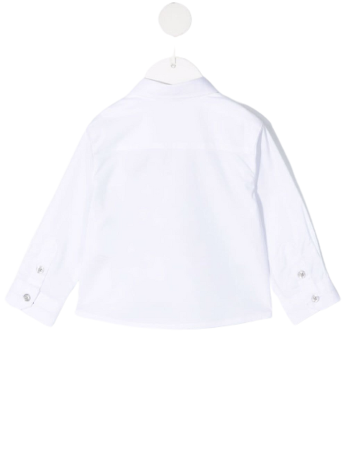 Baby White Cotton Elastane Shirts And Blouses