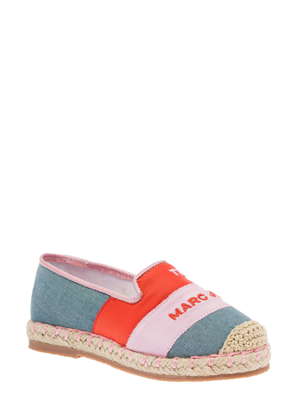 Marc Jacobs Girl Multicolor Cotton Espadrilles With Logo Insole Textile Flat Shoes