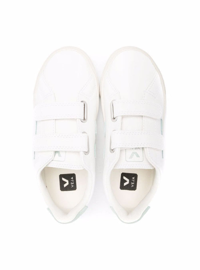 Veja Kids Boys White Vegan Leather Sneakers With Logo Chromefree