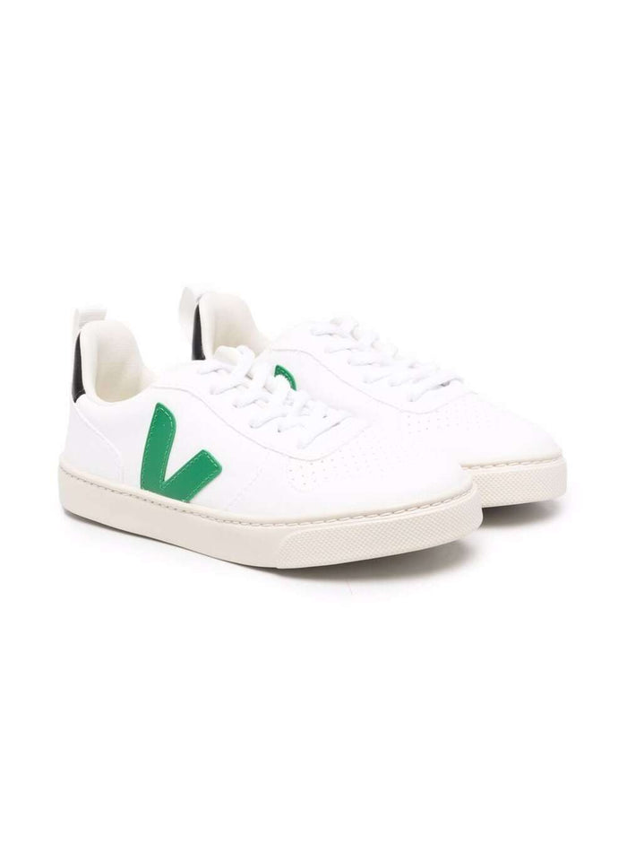 Veja Kids V 10 Vegan Leather Sneakers White