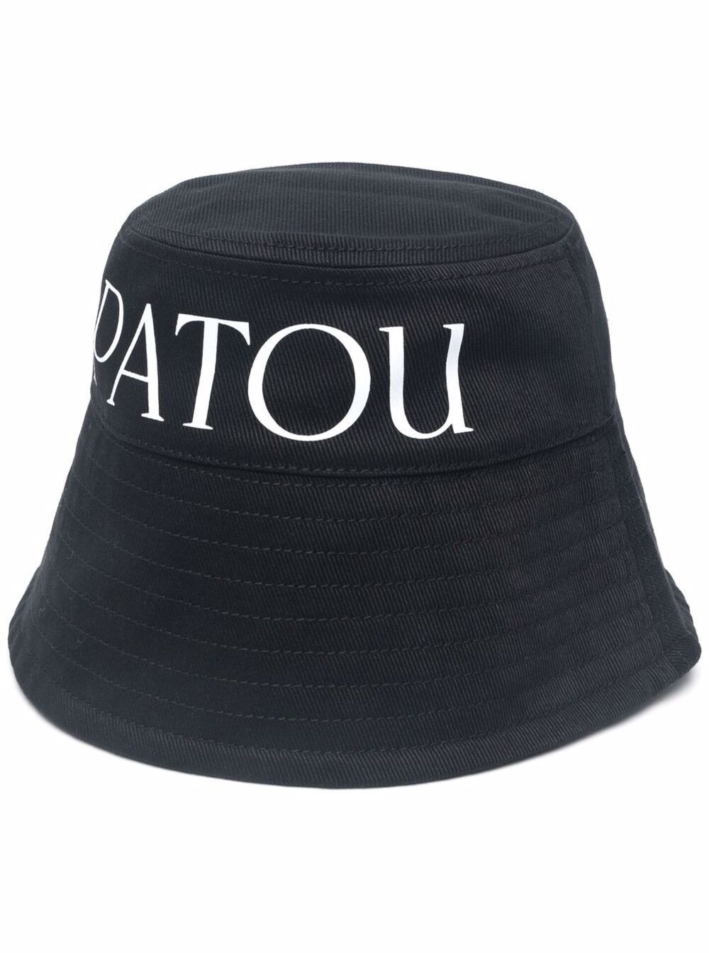 Patou Bucket Hat Black Cotton And Gloves