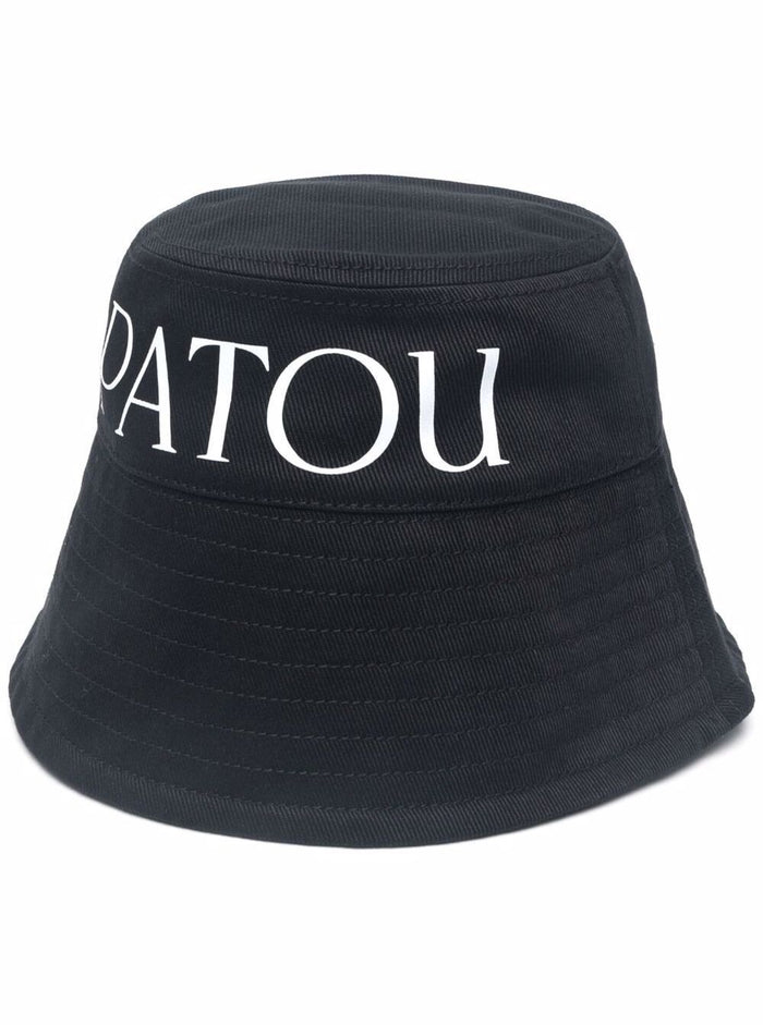 Patou Bucket Hat Black Cotton And Gloves