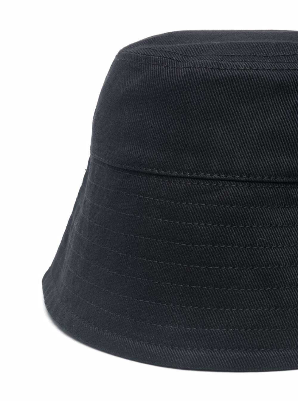 Patou Bucket Hat Black Cotton And Gloves