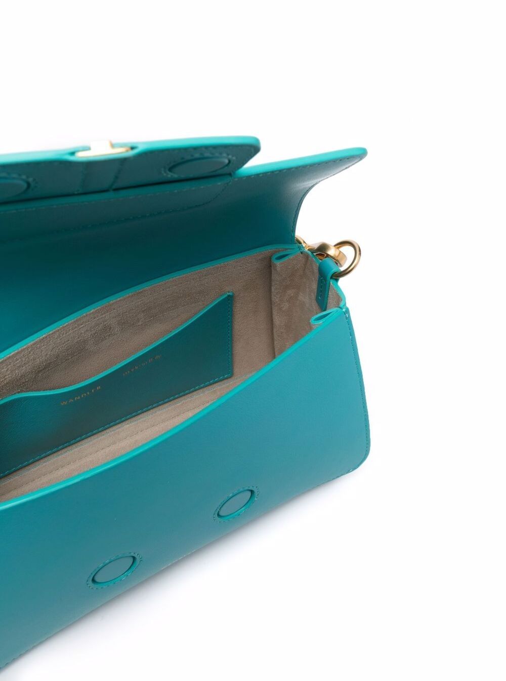 Wandler Womans Georgia Light Blue Leather Shoulder Bag Blu Calf