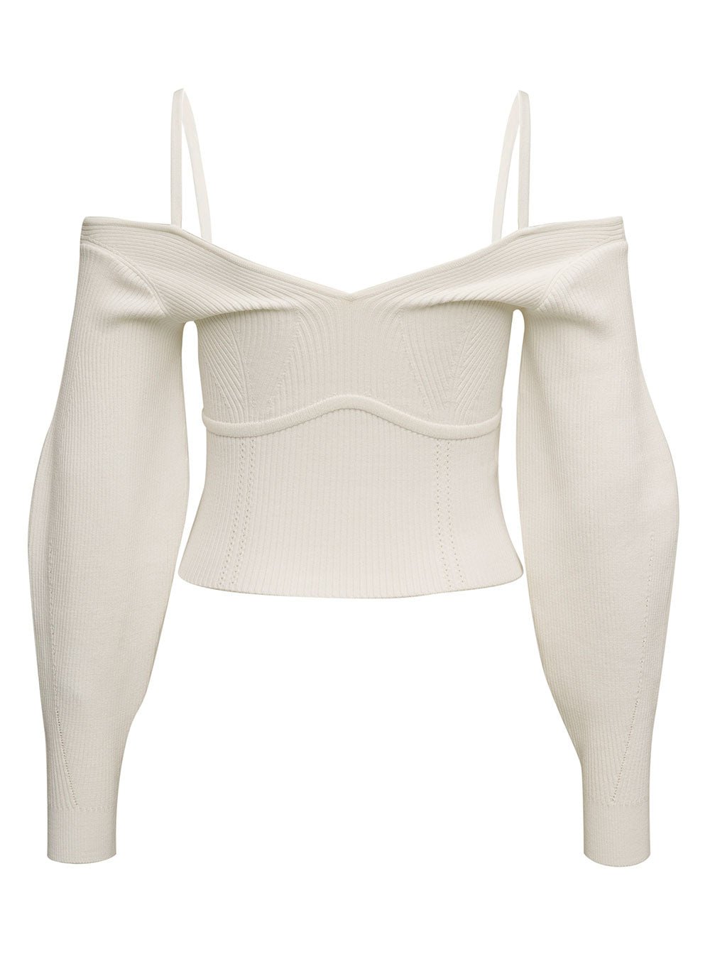 White Viscose Blend Tanktop Jersey