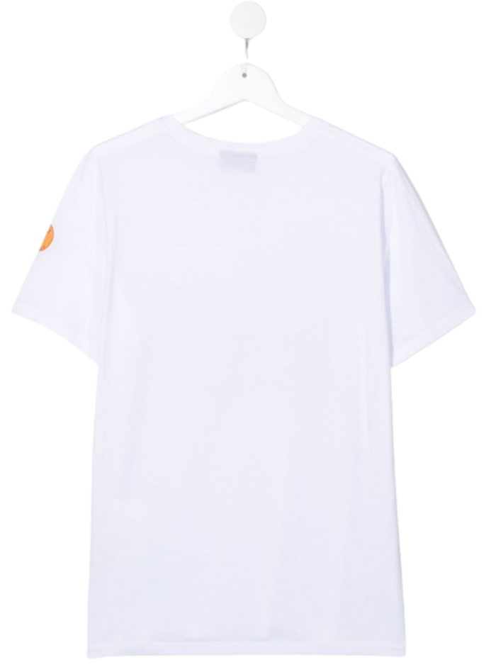 Save The Duck Kids Boys White Payton Cotton T-Shirt Tshirts And Polo Shirts